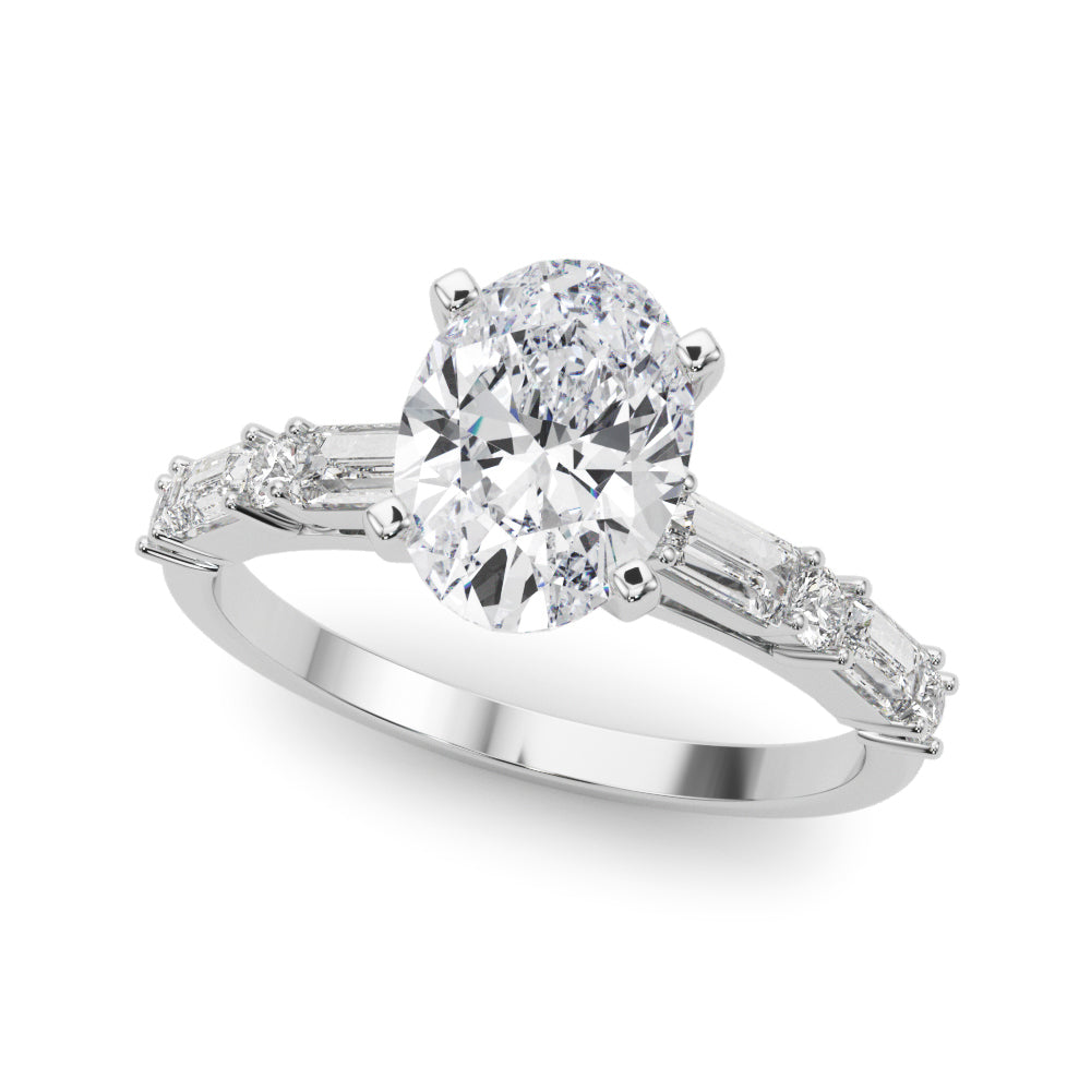 Rd & Sb Engagement Ring